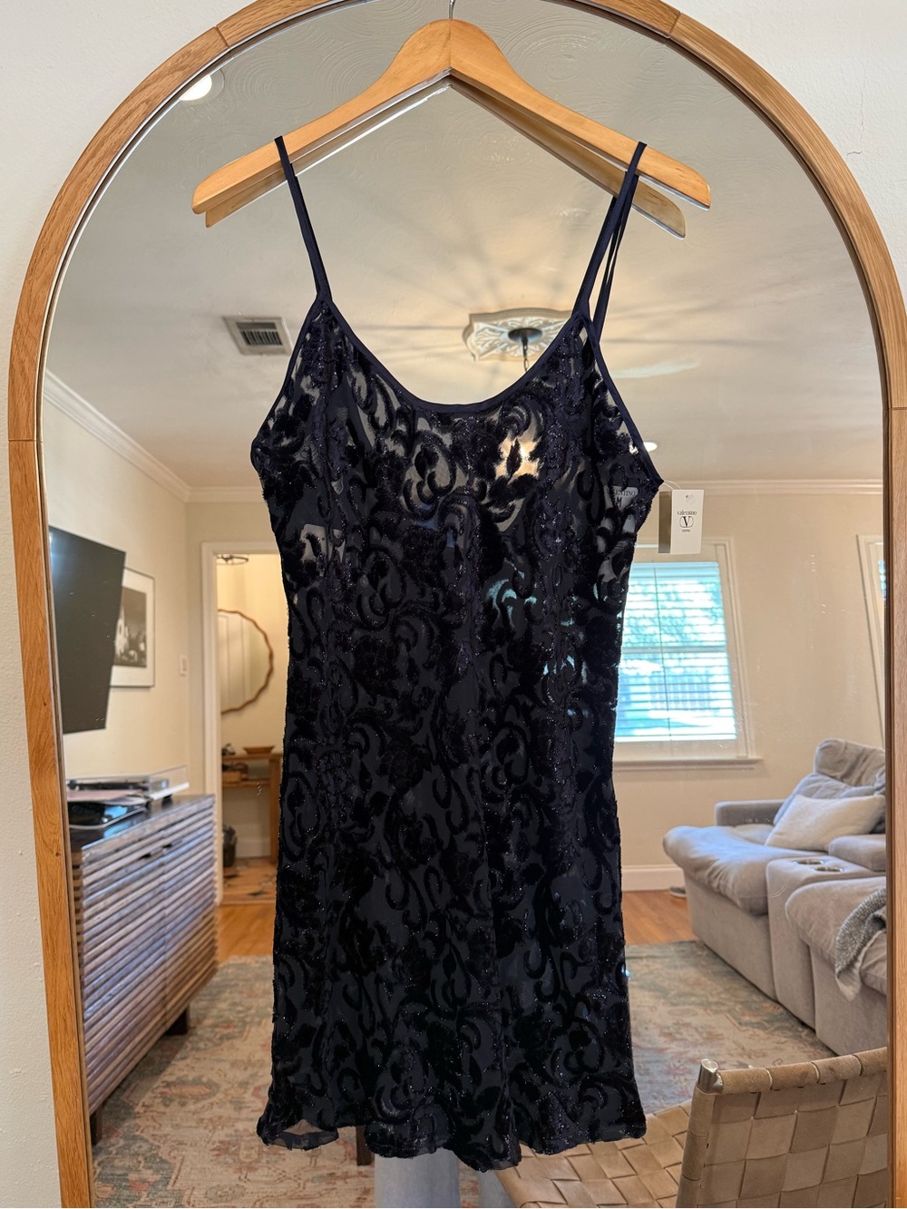 Vintage Valentino Intimo Velvet Slip Dress with Tags